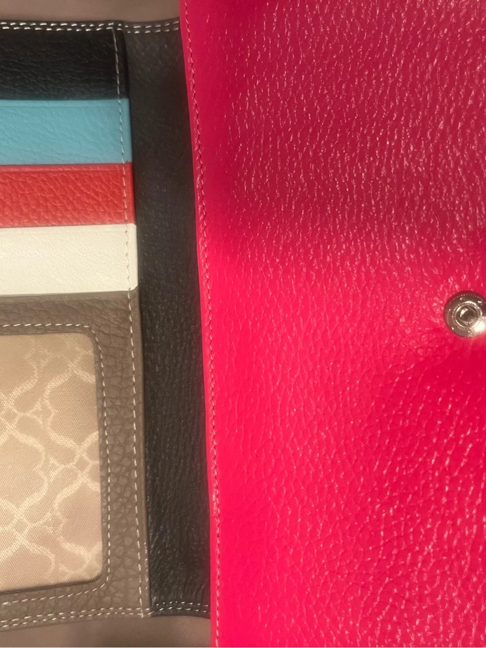 Daniela Moda Hot Pink Leather Wallet